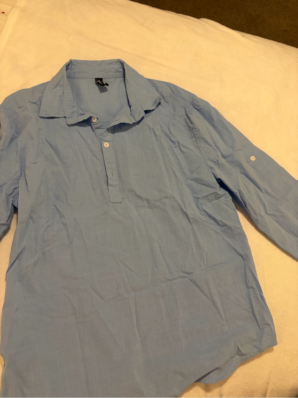 Women's Light Blue Button-Down Collar Shirt